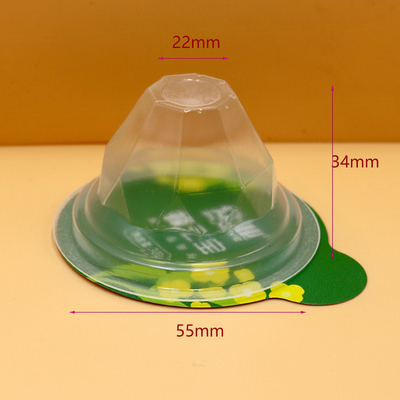 كوب حلوى الزبادي البلاستيكي الجاهز 25 مل يمكن التخلص منه 46 مم حليب الحيوانات الأليفة