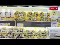 120 جرام IML بلاستيكي كوب زبادي يمكن التخلص منه 7.1 * 7 سم لتخزين المواد الغذائية